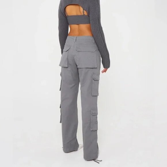 Lux To Kill High Waist Cargo Straight Leg Pants Size 4 - Picture 3 of 12